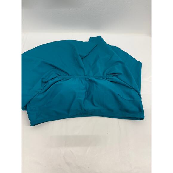 Cupshe women’s Size Large teal flowy swim top, bikini tops. NWT. - Picture 4 of 7